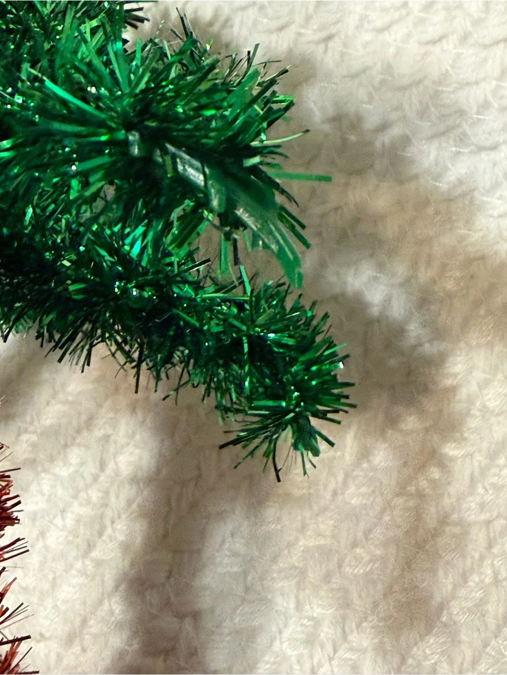 Palm Tree 3D Table Decor - Green & Gold Tinsel Set of 4